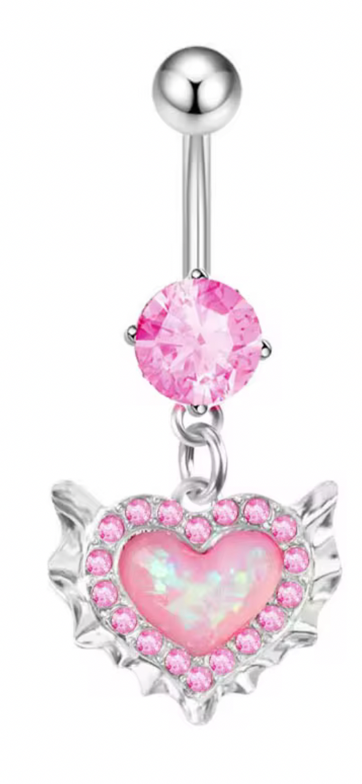 Heart belly ring