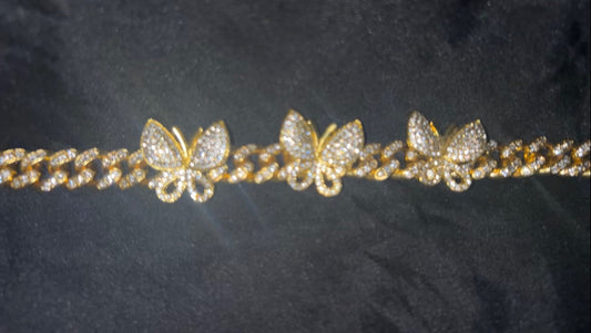 Bling Butterfly anklet