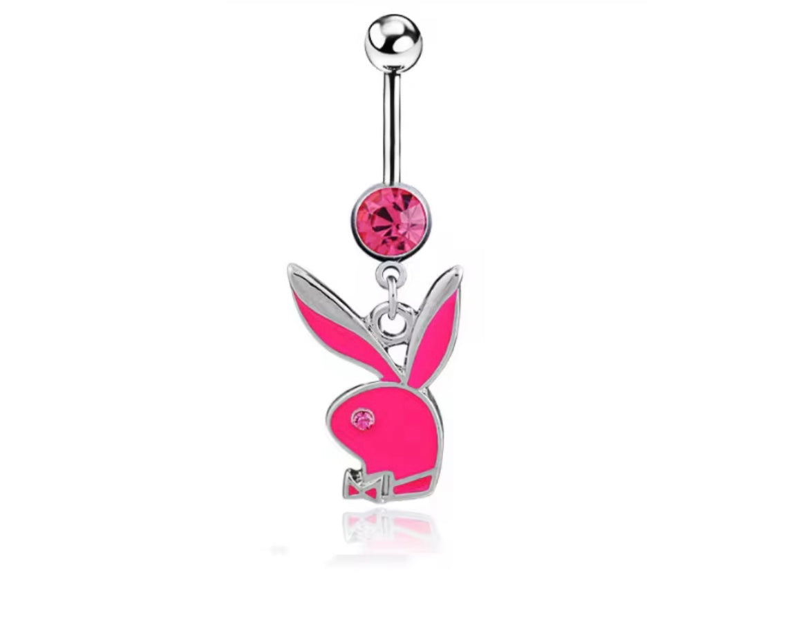 Playboy belly ring