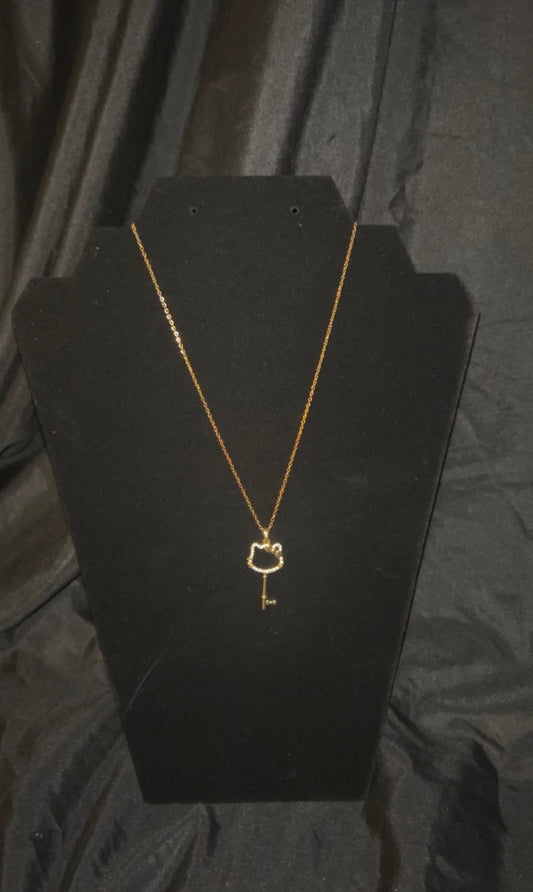 Hello kitty key necklace